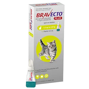 Bravecto Plus For Small Cats 112 Mg 2 6 To 6 2 Lbs Green 1 Doses Bravecto Plus For Small Cats 112 Mg 2 6 To 6 2 Lbs Green 1 Doses