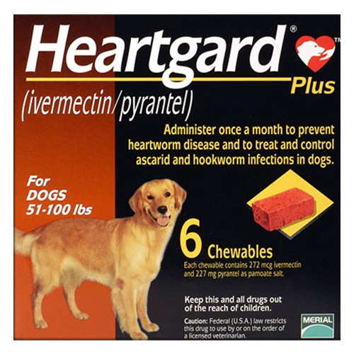 Heartgard Plus Chewables for Large Dog 51-100lbs (Brown)
