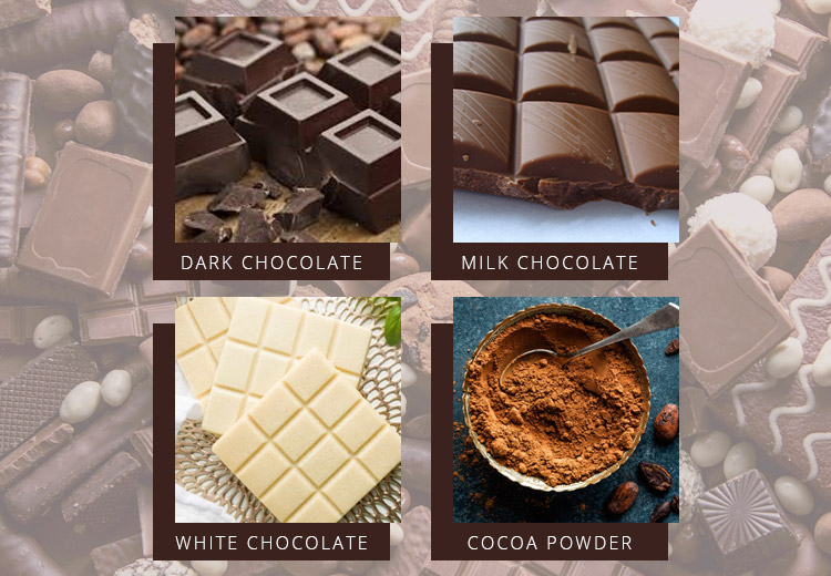 types of chocolates for dogs