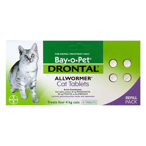 Drontal For Cats Up To 8.8lbs 2 Tablet