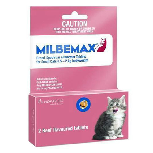 Milbemax For Small Cats Up To 4.4lbs 2 Tablet