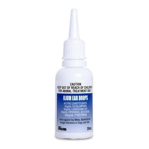 Ilium Ear Drops For Dogs And Cats 20 Ml 1 Pack