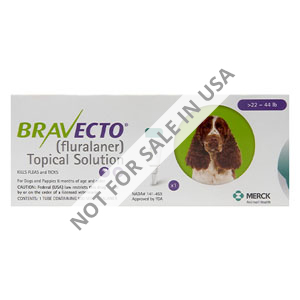 Bravecto Topical For Medium Dogs (22 - 44 Lbs) Green 1 Doses