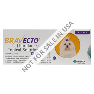 Bravecto Topical For X-Small Dogs (4.4 - 9.9 Lbs) Yellow 1 Doses