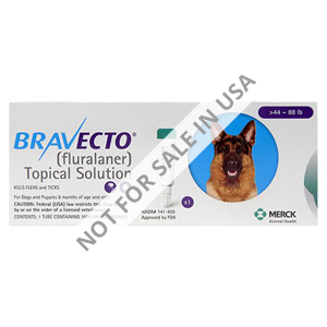 Bravecto Topical For Large Dogs (44 - 88 Lbs) Blue 2 Doses