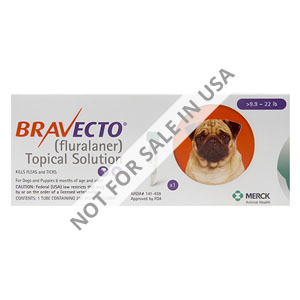 Bravecto Topical For Small Dogs (9.9 - 22 Lbs) Orange 1 Doses
