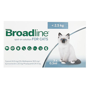 Broadline Spot-On Solution Brodline Spot On For Small Cats Up To 5.5 Lbs 3 Pack