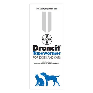 Droncit Tapewormer For Cats 1 Tablet