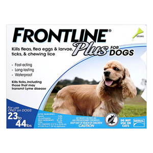 Frontline Plus For Medium Dogs 23-44 Lbs (Blue) 6 Months