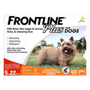 Frontline Plus For Small Dogs Up To 22lbs (Orange) 6 Months