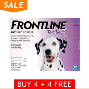 Frontline Top Spot Large Dogs 45-88lbs (Purple) 4 + 4 Free