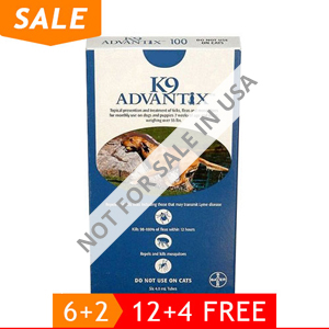 K9 Advantix Extra Large Dogs Over 55 Lbs (Blue) 6 + 2 Free