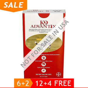 K9 Advantix Large Dogs 21-55 Lbs (Red) 4 Months