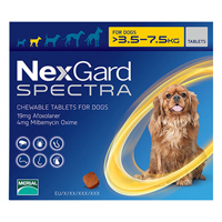 Nexgard Spectra For Small Dogs 7.7-16.5 Lbs (Yellow) 3 Pack