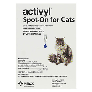 Activyl Flea Control Spot-On For Large Cats Over 9lbs Purple 4 Pack