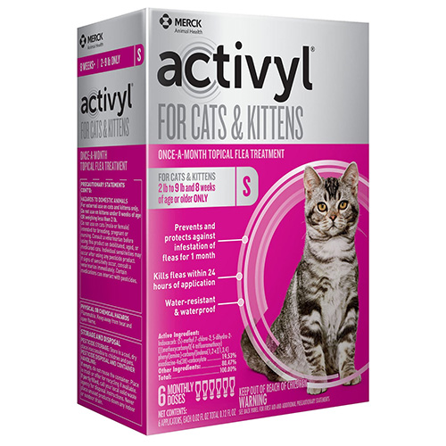 Activyl Flea Control Spot-On For Small Cats 2-9 Lbs Orange 4 Pack