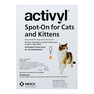 Activyl Flea Control Spot-On For Small Cats 2-9 Lbs Orange 4 Pack