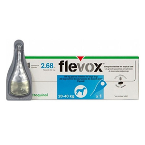 Flevox Spot-On For Large Dogs 45 To 88 Lbs.  (Blue) 6 Pack