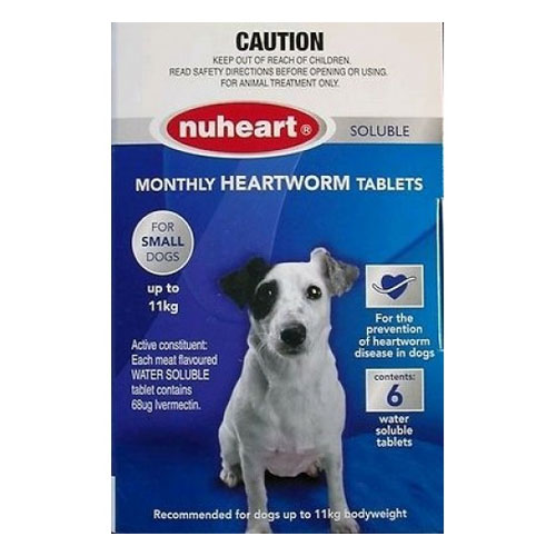 Nuheart Generic Heartgard For Small Dogs Upto 25lbs (Blue) 12 Tablet