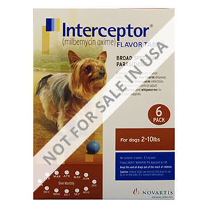 Interceptor For Dogs 2-10 Lbs (Brown) 3 Chews