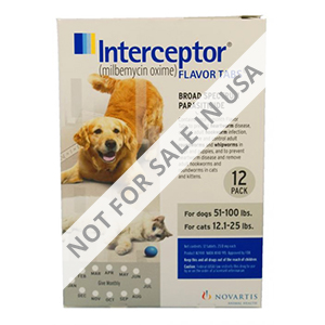 Interceptor For Dogs 51-100 Lbs (White) 6 Chews