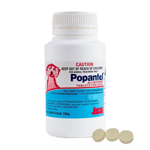 Popantel For Dogs 10 Kgs (22 Lbs) 2 Tablet
