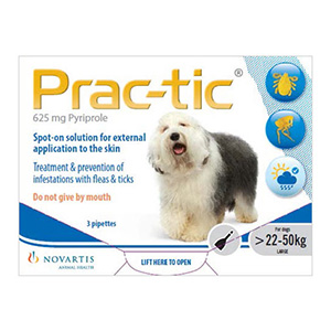 Prac-Tic Spot On For Large Dog: 50-110 Lbs (White) 3 Pack