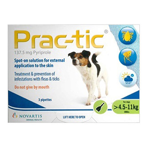 Prac-Tic Spot On For Small Dog: 10-25 Lbs (Green) 3 Pack