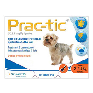 Prac-Tic Spot On For Very Small Dog: 4.5-10 Lbs (Orange) 6 Pack