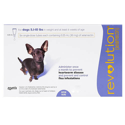 Revolution For Very Small Dogs 5.1-10 Lbs (Purple) 3 Doses