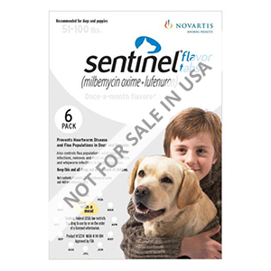 Sentinel For Dogs 51-100 Lbs (White) 3 Chews