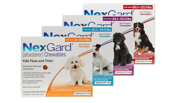 Nexgard Chewables for Extra Large Dogs 60.1-120 lbs (Red) 136mg